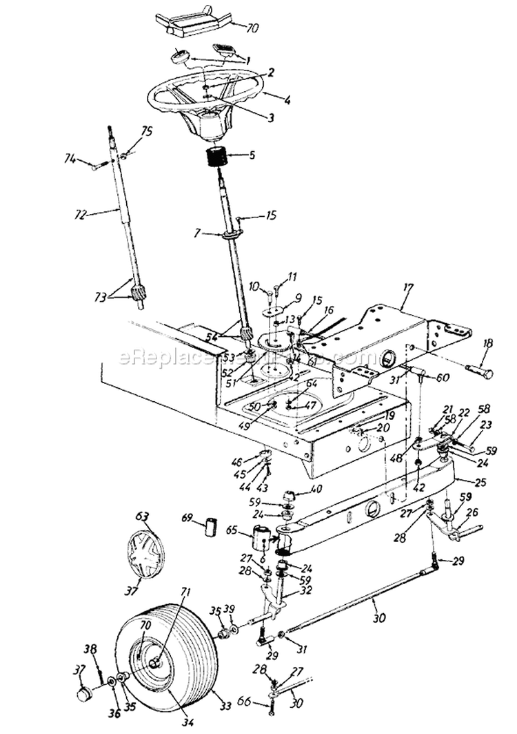 Page I Diagram and Parts List for 134Q694G401 1994 Yard Man Lawn Tractor